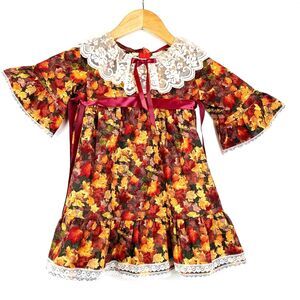 Custom Made Fall Leaf Little Girls 3T Dress NEW